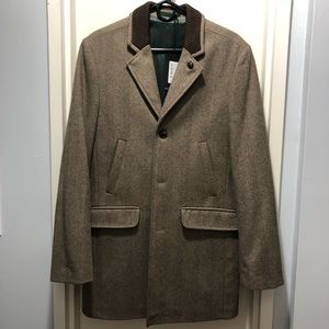 Ted Baker Tan Herringbone Coat